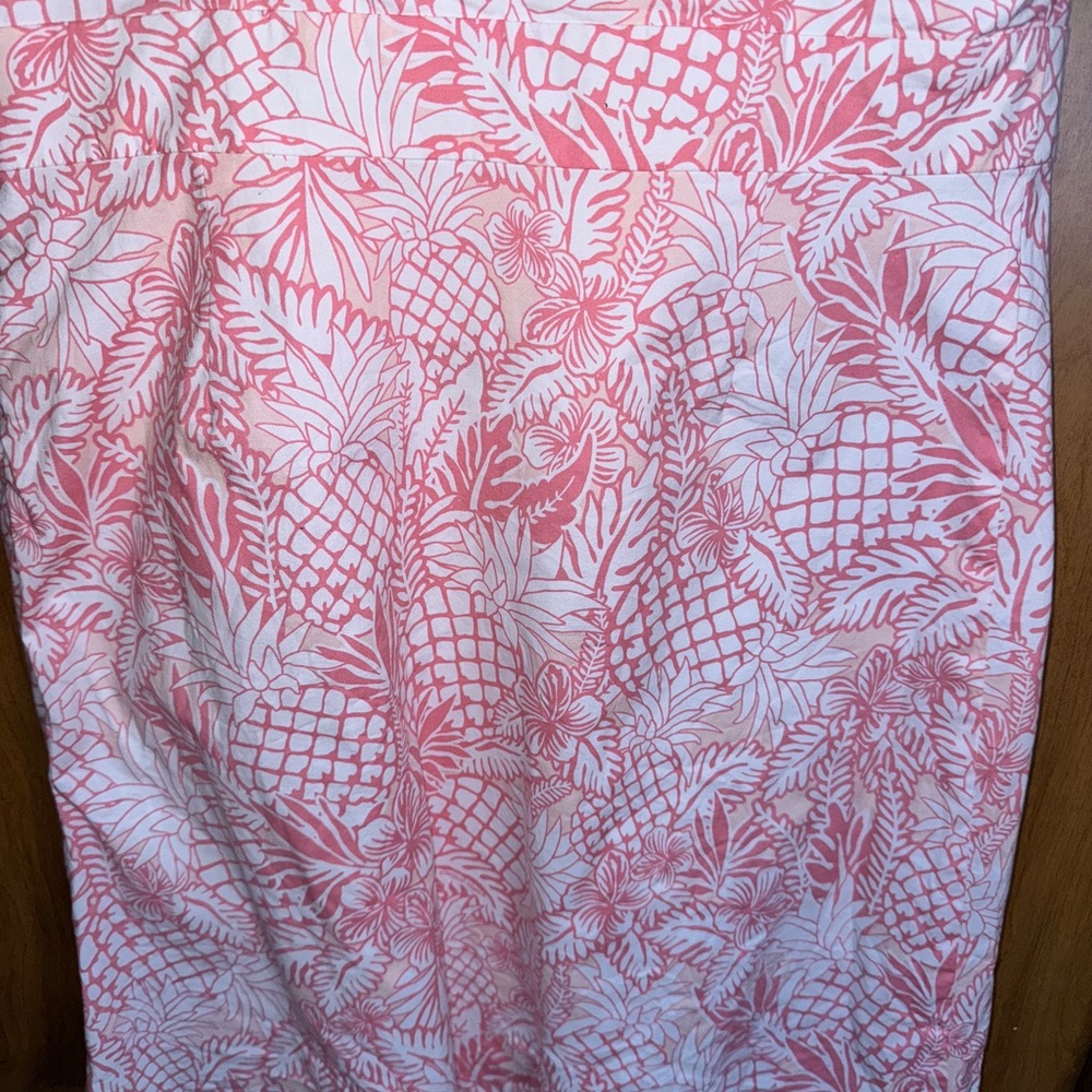 VINEYARD VINES SZ 12 WOMENS PINK/WHITE FLORAL SHEATH DRESS LINED SIDE ZIP - Picture 10 of 12